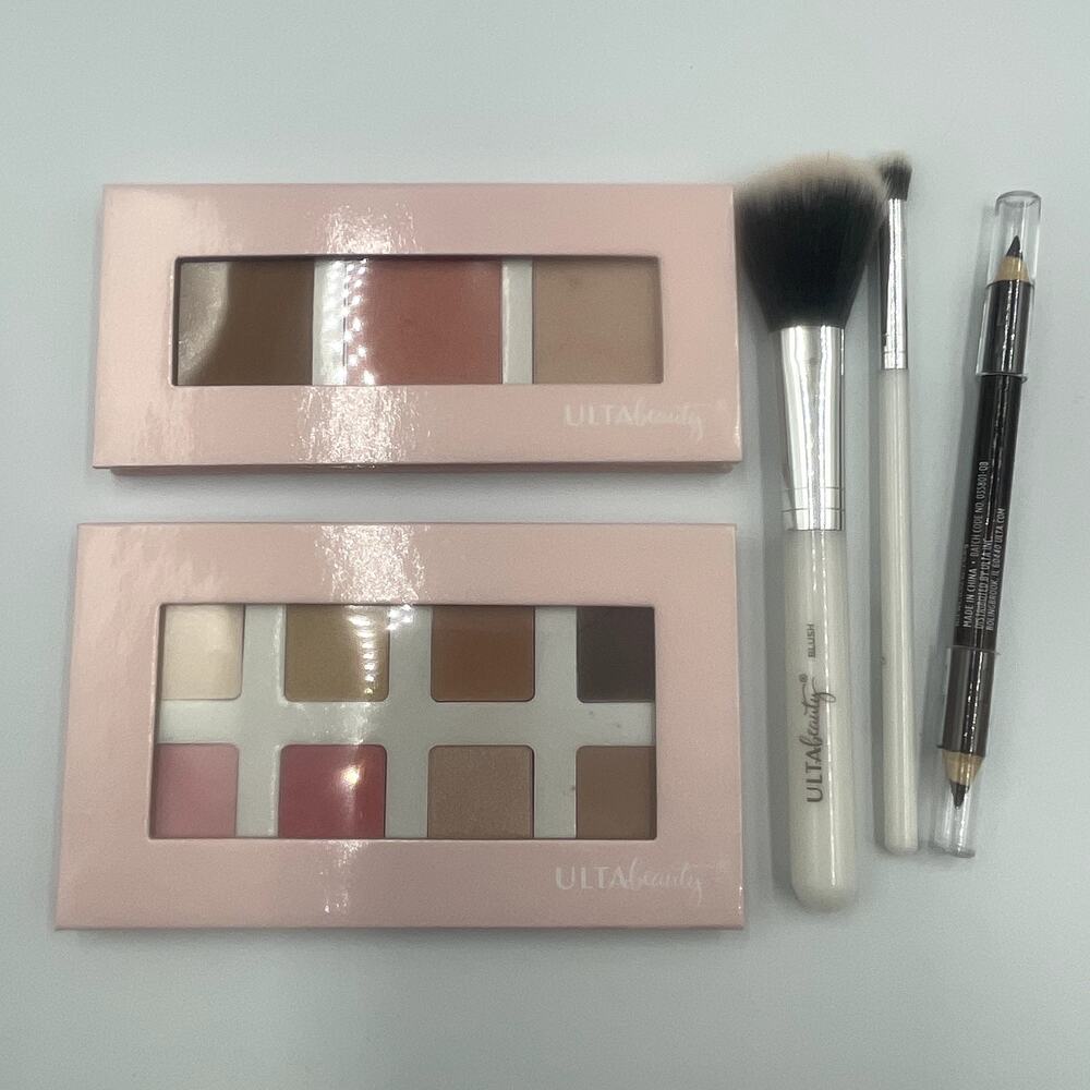 New Ulta Beauty Make Up Eye Shadow Blush Palette Brushes Bronzer Highlighter